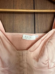Silky Peach Cinched Top