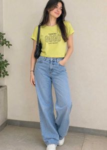 Yellow "Thinking Good" Graphic Tee