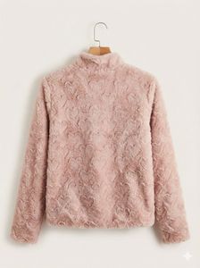 ZUDIO Heart Pattern Pink Fleece Jacket