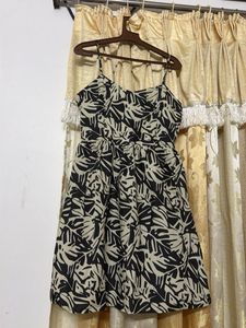 Summer Leaf Print Mini Dress