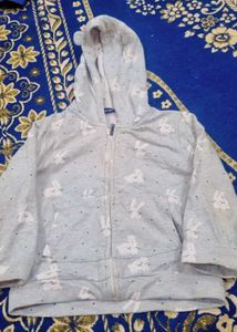 Cute Bunny Print Hoodie