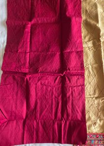 Golden Dress Material with Border