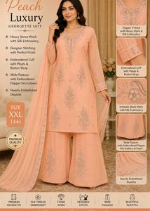 Peach Luxury Georgette Suit