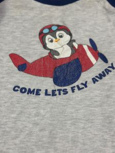 Cute Penguin Plane Baby Romper