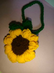 Handmade Crochet Sunflower Charm