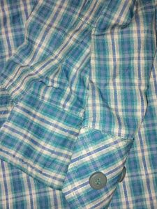 Blue and White Checked Casual Shirt for Men - Size