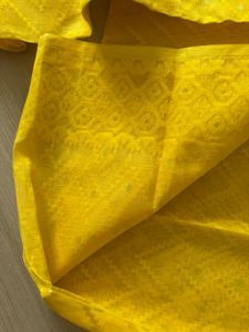 Vibrant Yellow Sari 🥻