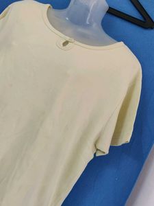 Pale Yellow Basic T-Shirt