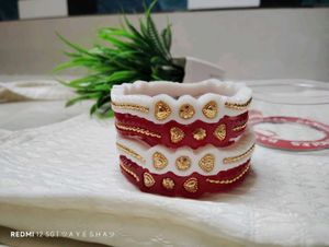 Red &amp; White sakha pola💖