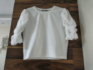 White Puff Sleeve Top