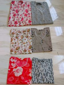 💥Combo of 6 Short New Kurtis