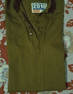 Mahandi Green Shirt New Only One Time Used Minor Stain Front Side You Can See