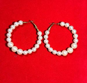 Pearl Hoop Earrings