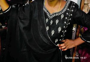 Elegant Black Kurta Set with Dupatta