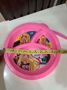 Barbie Divided Plate with Spoon