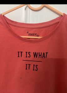 Coral Graphic Tee - 'It Is What I
