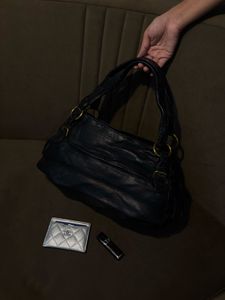 Prada Black Leather Hobo Bag