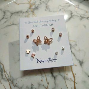 Anti-tarnish Butterfly Earrings Combo Set