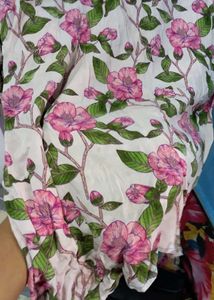 Floral Print Top with Flared Sleeves