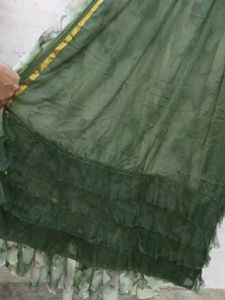 Green Marble Print Dress with Dupatta