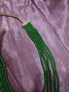 Green Beaded Layered Necklace +🎁