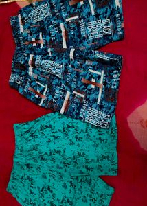Boy's Printed Blue Shorts