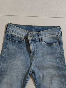 Acid Wash Straight Leg Jeans