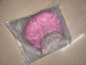 Chic Pink Crescent Shoulder Bag with Pouch