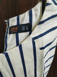 Striped Sleeveless Fit &amp; Flare Dress