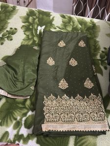 Green Embroidered Salwar Suit Set