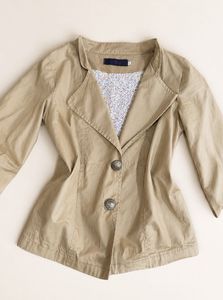 Women's Tan Cropped Blazer