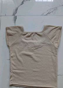 Ribbed Square Neck Crop Top combo