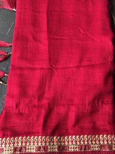 Beautiful Red Embroidered Saree