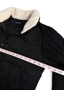 Men's Black Knit Puffer Jacket