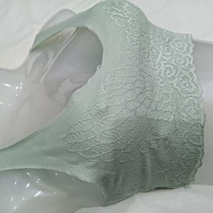 Comfortable🪔 Light Green Lace Bra