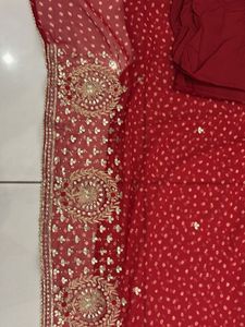 georgette bandhez suit with handwork dupatta