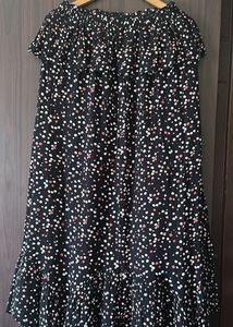 Black Polka Dot Midi Dress
