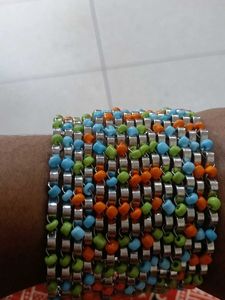 handcrafted beaded cuff bracelet combo pack 4