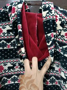 Festive Reindeer Print Hoodie