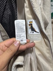 Jean Michel Basquait Long Sherpa Fleeced Jacket