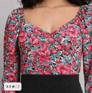 Floral V-Neck Midi Dress