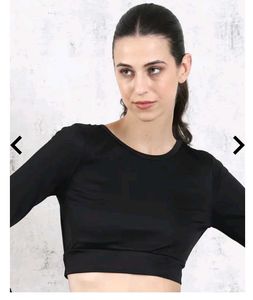 Shein Cute Thumbhole Sleeve Criss Cross Back Detai