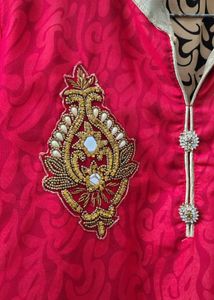 Embellished Red Kurta