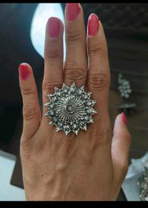 Boho Peacock Statement Ring