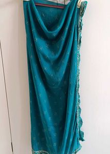 Teal Embroidered Kurti Tunic
