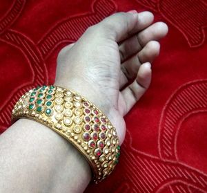 Modern Single Bangle(kada)with Multicolor Stones❤✨
