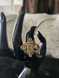 Vintage Ethnic Ring with Gems