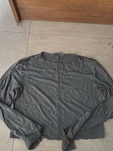 Grey Long Sleeve Top