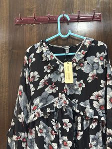 Chic Floral Print Mini Dress