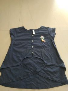 Stylish Navy Blue Kurta with Applique